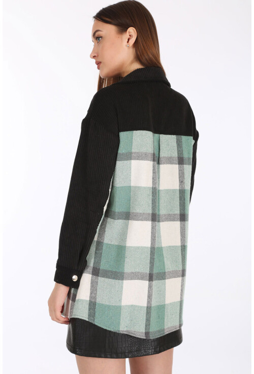 5810 Ekose Desen Oversize Tunik