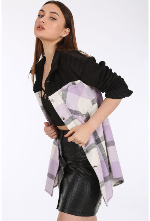 5810 Ekose Desen Oversize Tunik