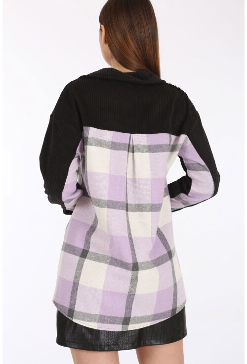 5810 Ekose Desen Oversize Tunik