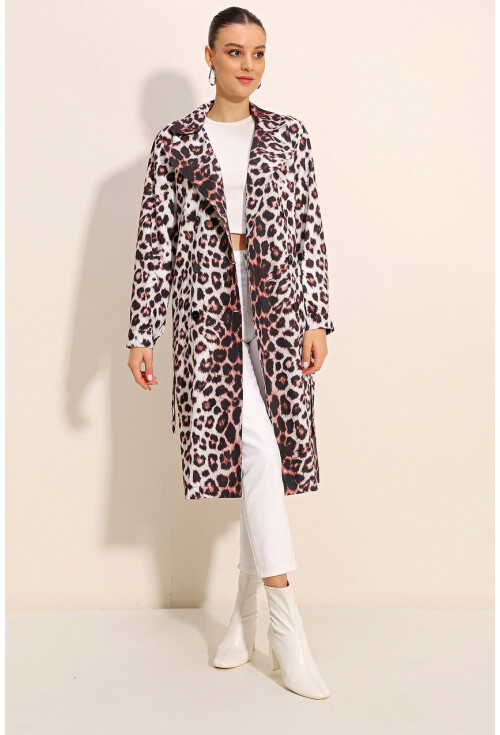 5853 Wrap Collar Trench Coat
