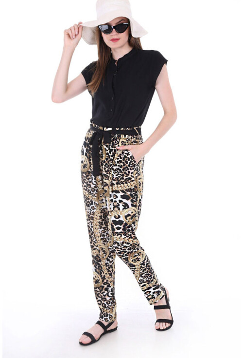 6277 Bel Kuşak Şalvar Pantolon