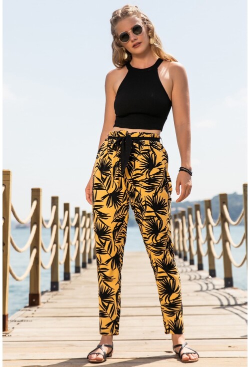 6277 Bel Kuşak Şalvar Pantolon