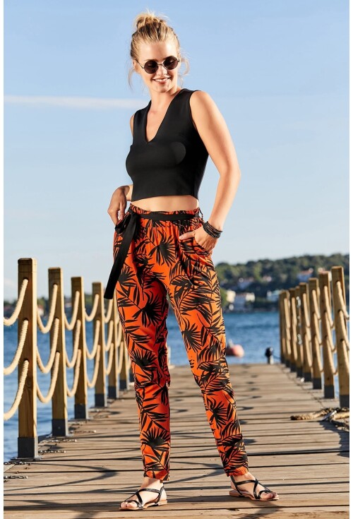 6277 Bel Kuşak Şalvar Pantolon