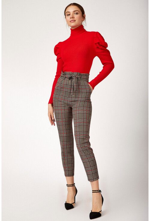 6423 Beli Kemerli Pantolon