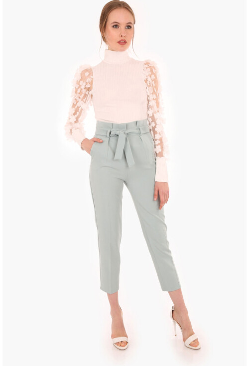 6423 Beli Kemerli Pantolon