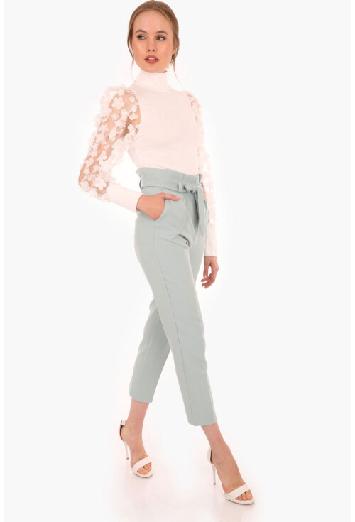 6423 Beli Kemerli Pantolon