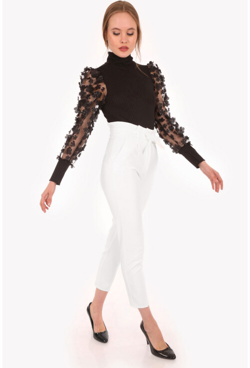 6423 Beli Kemerli Pantolon