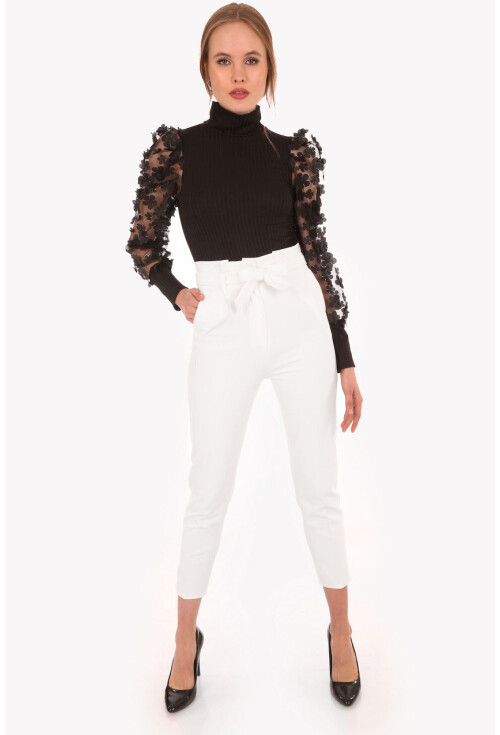 6423 Beli Kemerli Pantolon