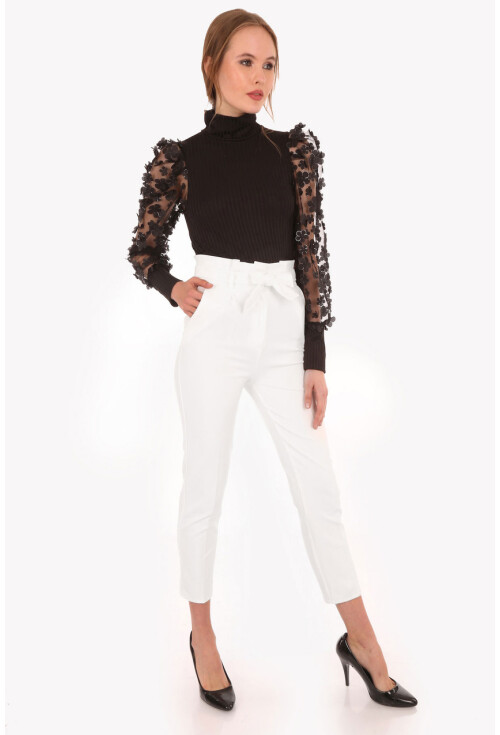 6423 Beli Kemerli Pantolon