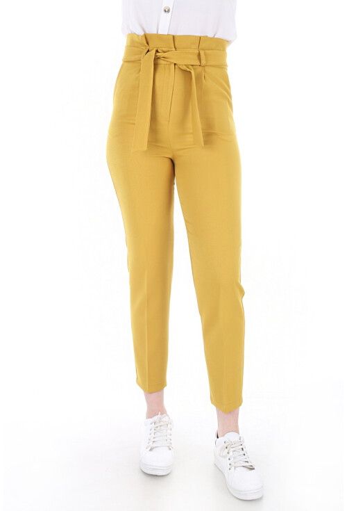 6423 Beli Kemerli Pantolon