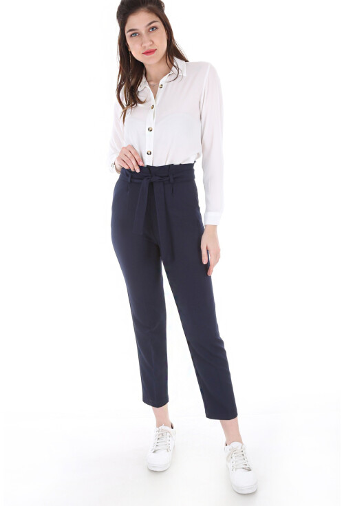 6423 Beli Kemerli Pantolon