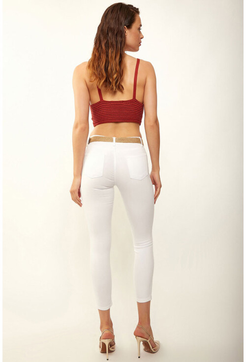 6454 Kemerli Gabardin Pantolon