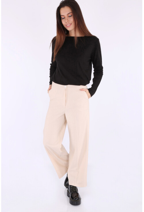 6463 Fitilli Geniş Paça Pantolon