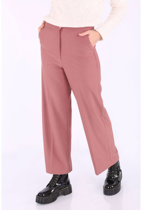 6463 Fitilli Geniş Paça Pantolon
