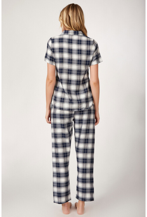 6472 Kareli Desenli Pijama Takımı