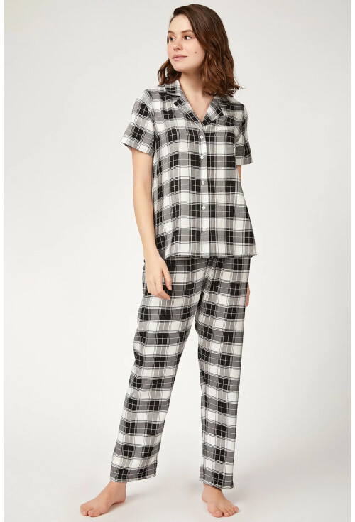6472 Kareli Desenli Pijama Takımı