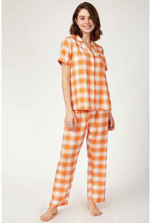 6472 Kareli Desenli Pijama Takımı
