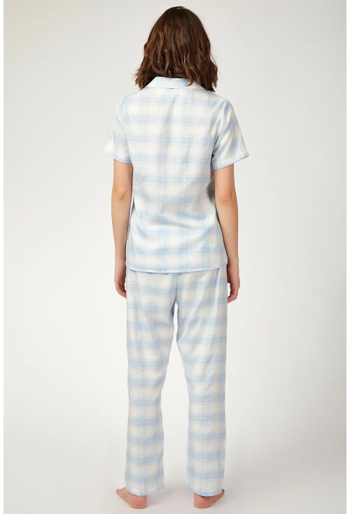 6472 Kareli Desenli Pijama Takımı