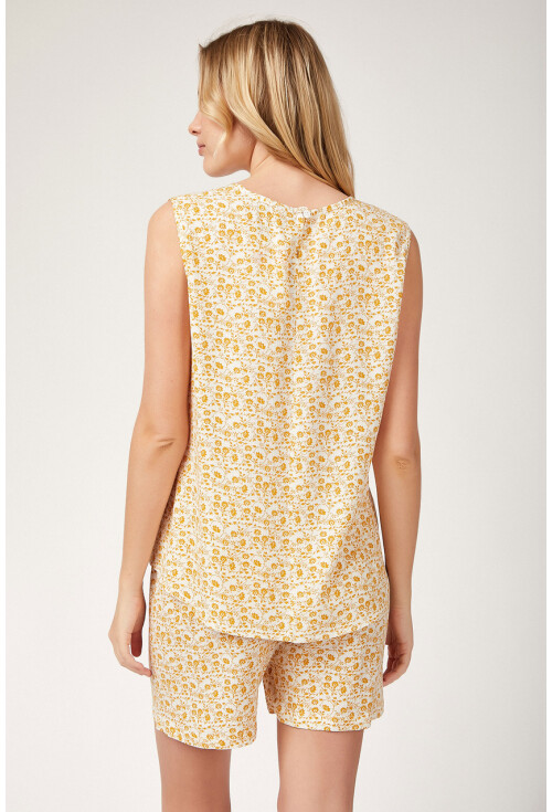 6478 Desenli Viskon Pijama Takımı
