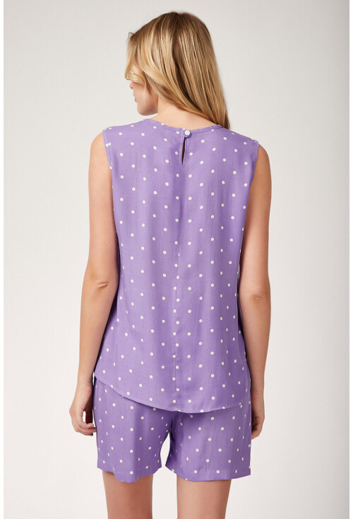 6478 Desenli Viskon Pijama Takımı