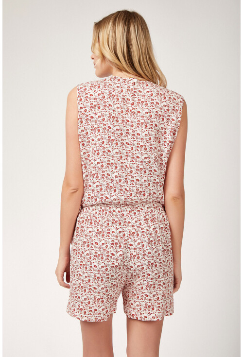 6478 Desenli Viskon Pijama Takımı