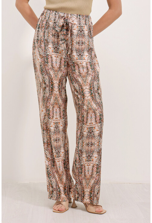 6523 Patterned Wide Leg Pants