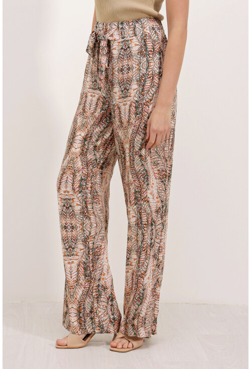 6523 Patterned Wide Leg Pants