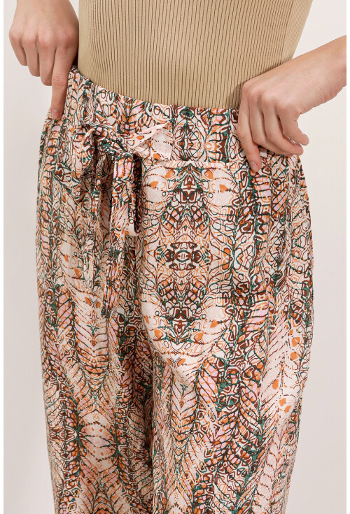 6523 Patterned Wide Leg Pants