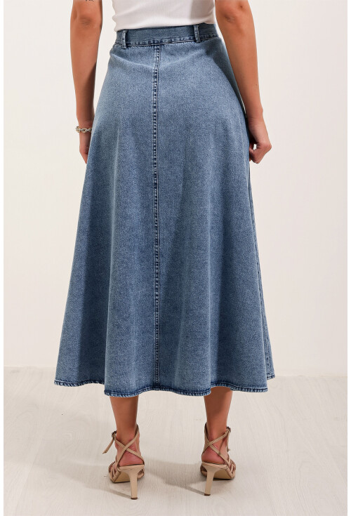 8004 A Tipi Denim Etek