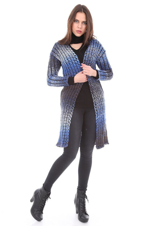 8096 Desenli Triko Hırka