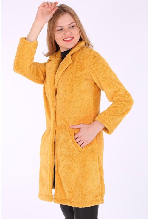 9069 Şal Yaka Peluş Kaban