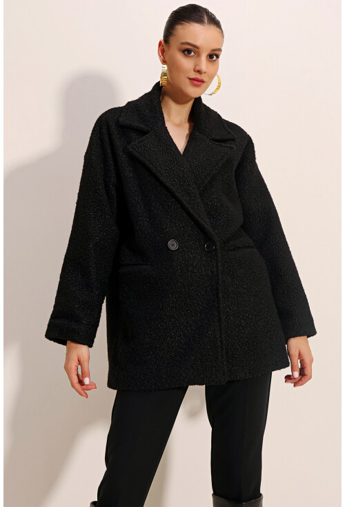 9126 Oversize Geniş Kesim Buklet Kaban