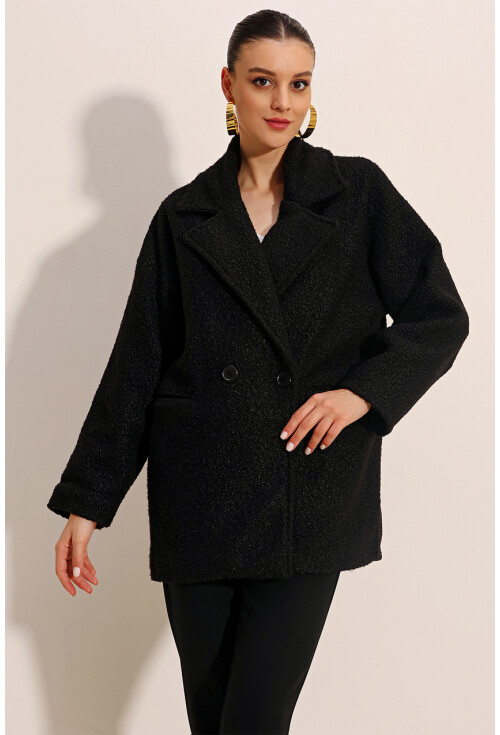 9126 Oversize Geniş Kesim Buklet Kaban