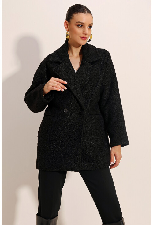 9126 Oversize Geniş Kesim Buklet Kaban