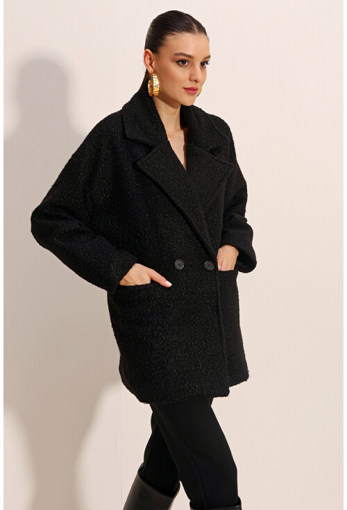 9126 Oversize Geniş Kesim Buklet Kaban