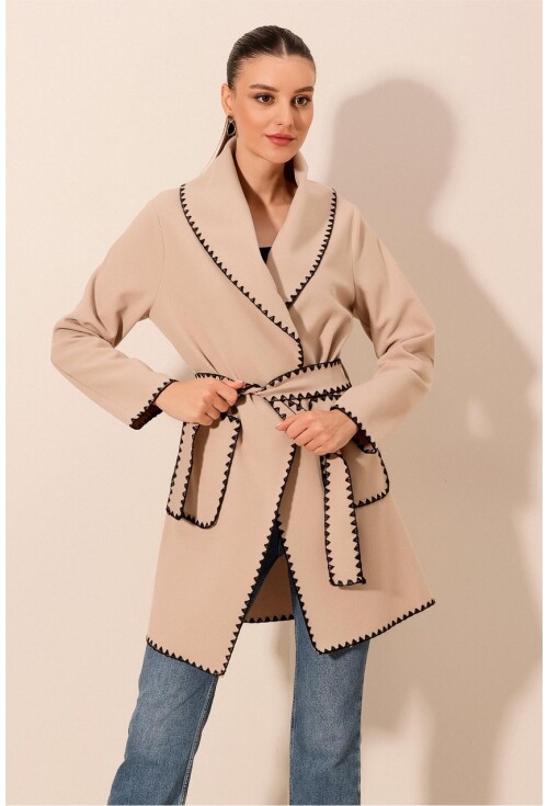 9130 Embroidered Wool Coat