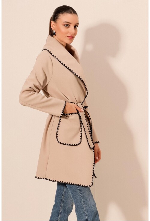 9130 Embroidered Wool Coat