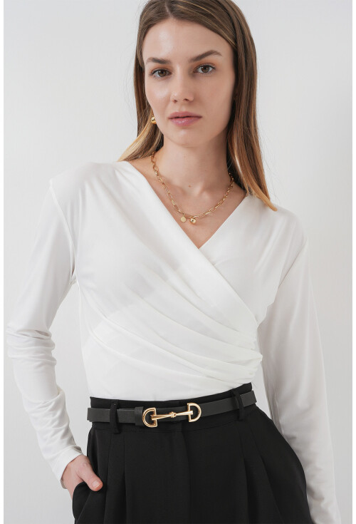 939 Anvelop Yaka Sandy Bluz