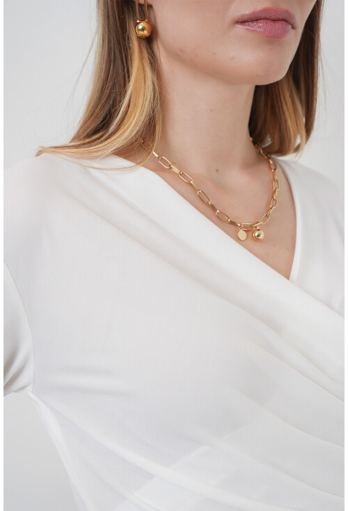 939 Anvelop Yaka Sandy Bluz