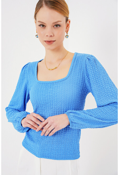 0442 Uzun Kollu Bluz