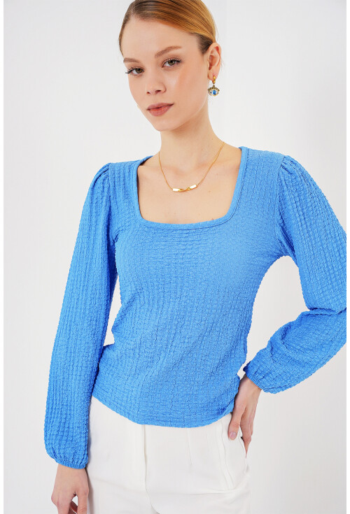 0442 Uzun Kollu Bluz