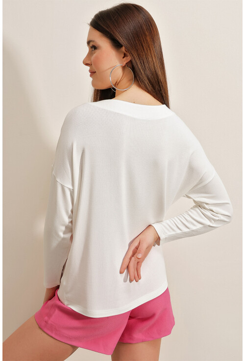 0469 Basic Örme Bluz