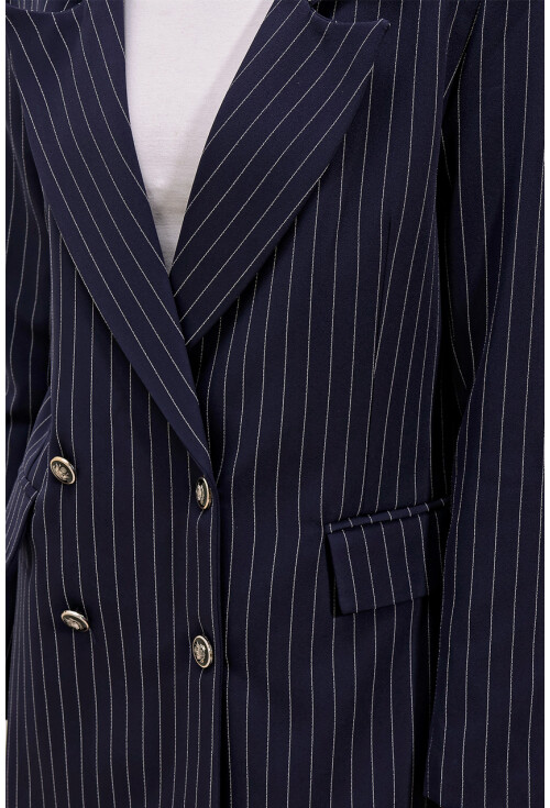 0699 Çizgili Blazer Ceket