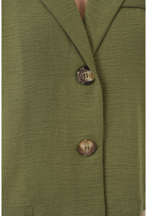 0706 Crop Linen Jacket