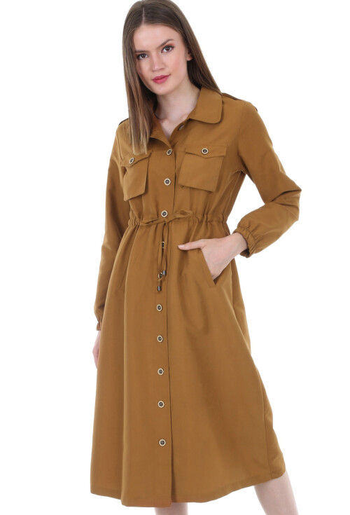10226 BEL İP BAĞLAMA DÜĞMELİ TRENHCOAT