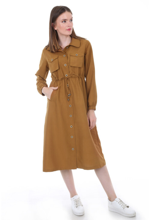 10226 BEL İP BAĞLAMA DÜĞMELİ TRENHCOAT