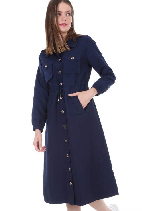 10226 BEL İP BAĞLAMA DÜĞMELİ TRENHCOAT