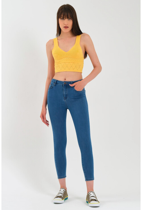 10410 Yüksek Bel Kot Pantolon