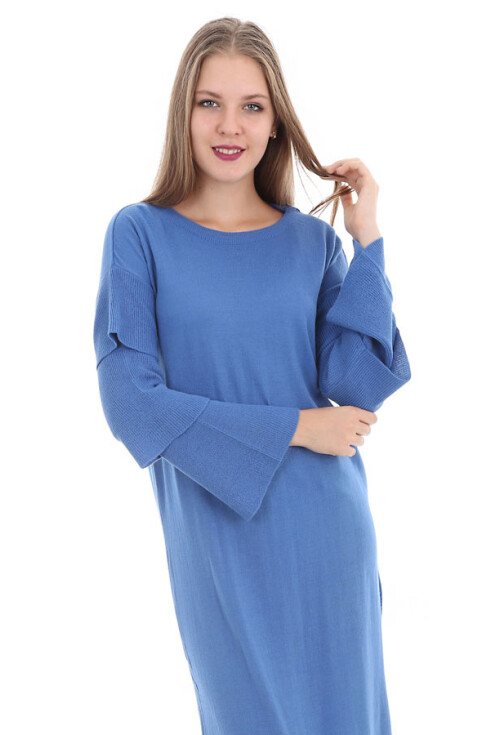 15410 VOLAN KOL TRİKO ELBİSE