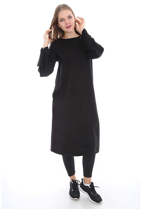 15410 VOLAN KOL TRİKO ELBİSE